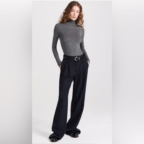 Nili Lotan $695 Flavie Wide Leg Pants in twill cotton blend - Picture 3 of 16